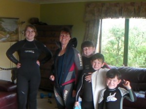 And wetsuits for all